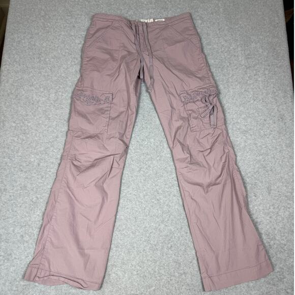 Old Navy Womens Size 1 Purple Low Waist Straight Leg Cargo Pants Y2k - Picture 6 of 14